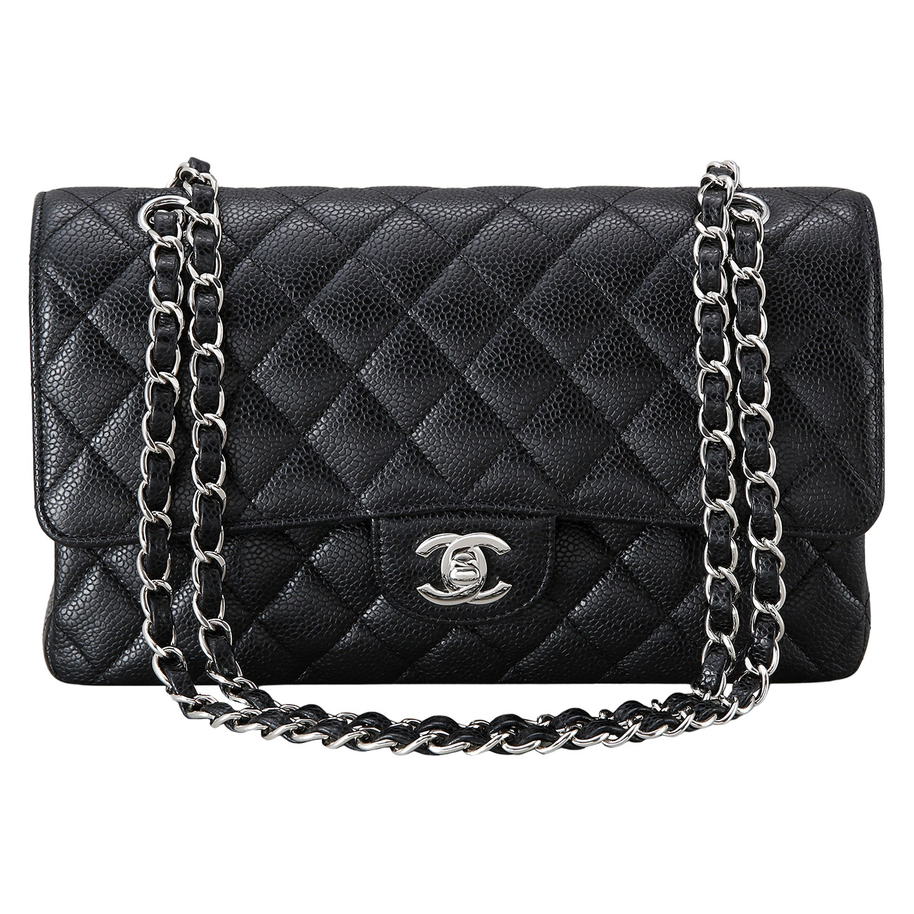 CHANEL(USED)샤넬 클래식 캐비어 미듐