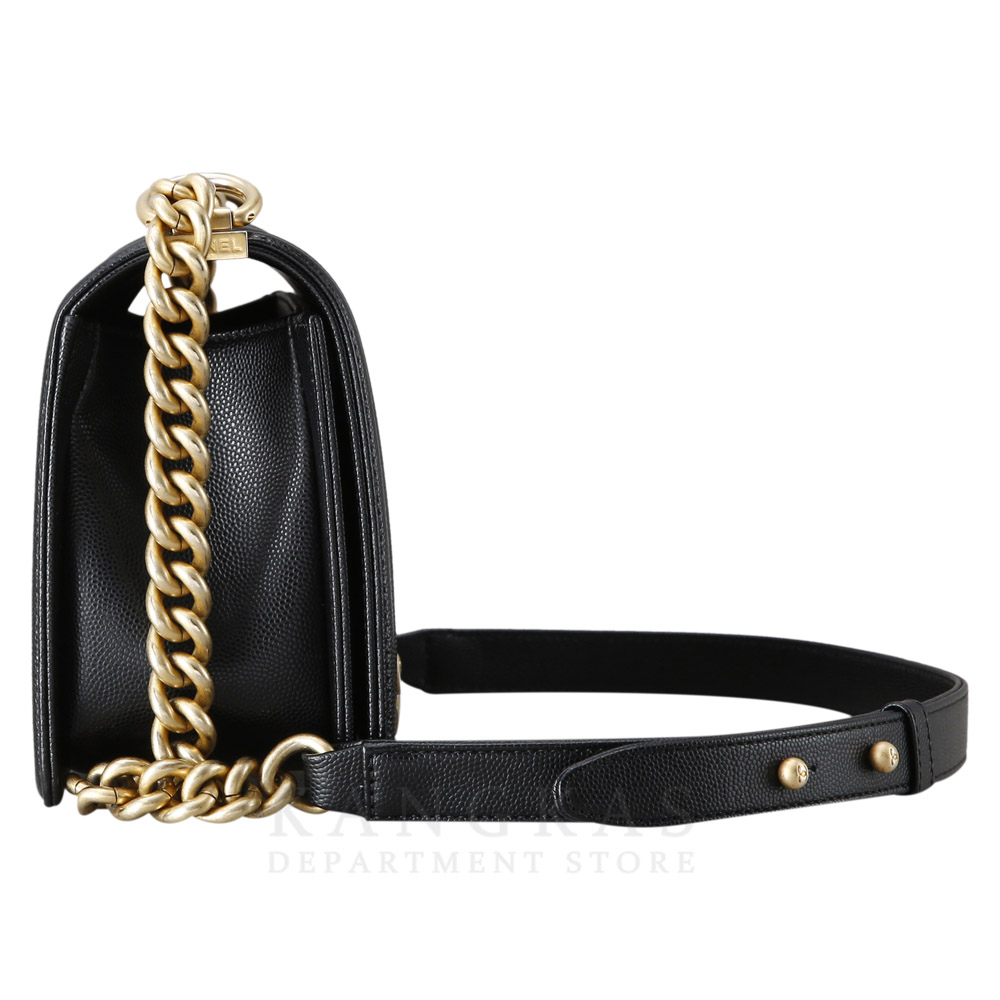 CHANEL(USED)샤넬 보이샤넬 캐비어 미듐 금장