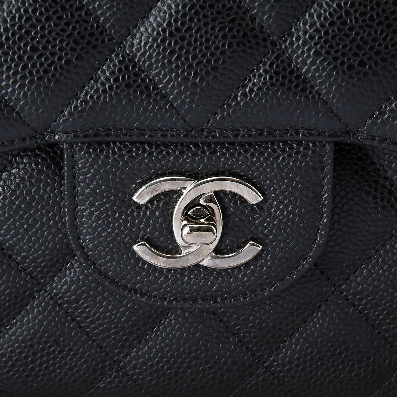 CHANEL(USED)샤넬 클래식 캐비어 점보 블랙