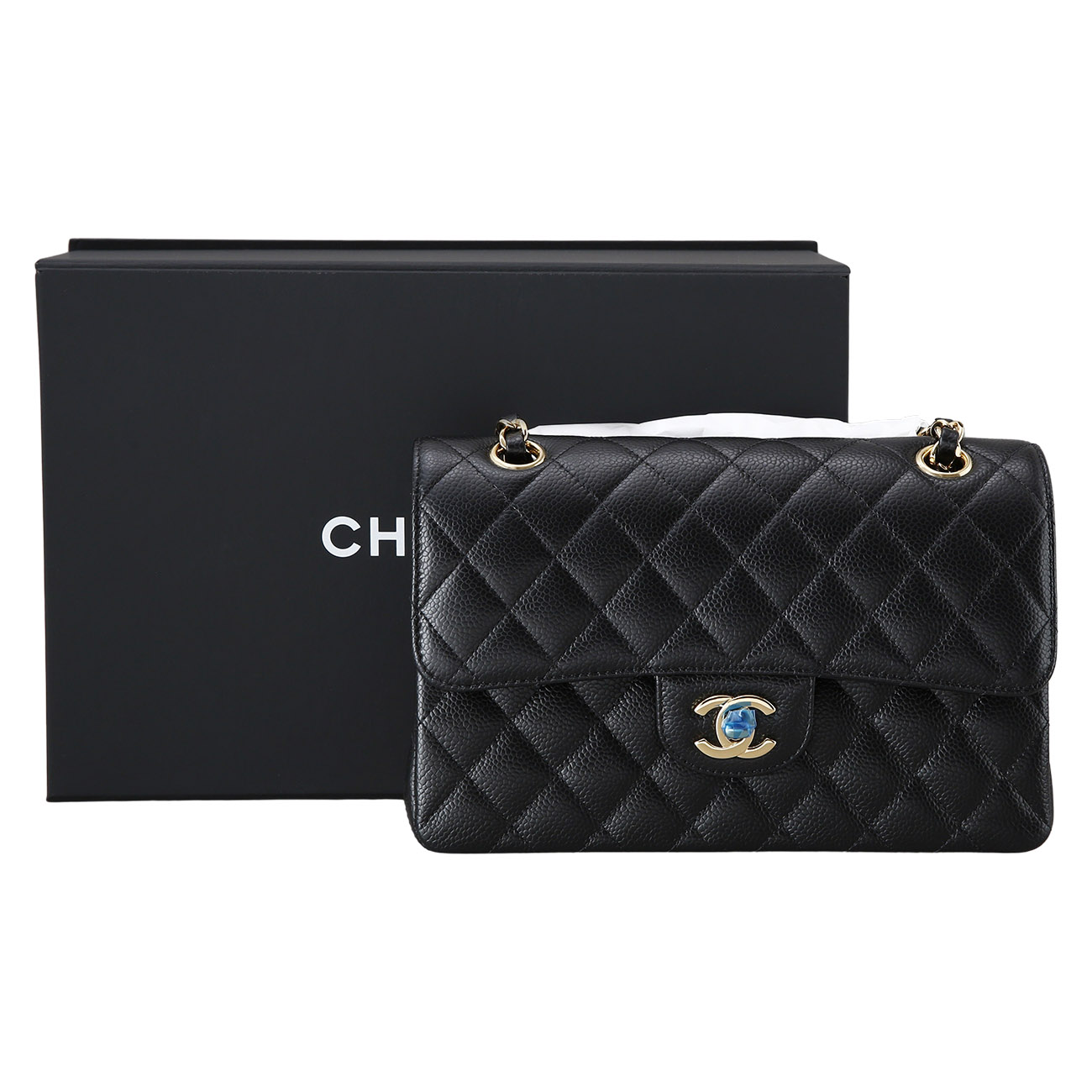CHANEL(USED)샤넬 클래식 캐비어 스몰 블랙